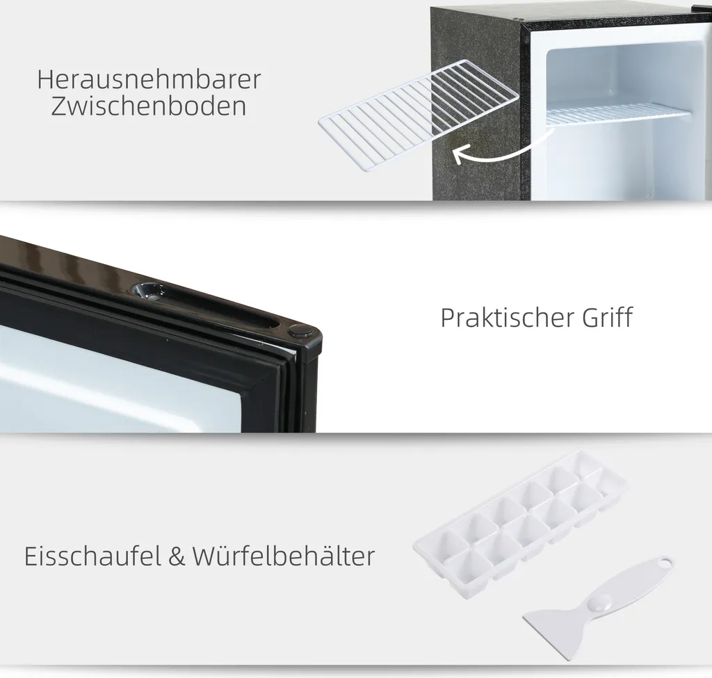 HOMCOM Mini-Gefrierschrank 35 L Gefrierbox Elektrisch Freistehend Mini Gefriertruhe Minikühlschrank -14--24℃ 5-stufige Temperaturregelung 9 HOMCOM Mini-Gefrierschrank 35 L Gefrierbox Elektrisch Freistehend Mini Gefriertruhe Minikühlschrank -14--24℃ 5-stufige Temperaturregelung – Bild 7