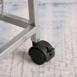 HOMCOM Servierwagen, Küchenwagen Mit Metallkörben, Küchentrolley, Beistellwagen, Silber, 36,5 X 36,5 X 89 Cm -Homcom 5c8f4d1aee595fad94fbfdc44a945e73