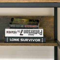 HOMCOM Computertisch Schreibtisch Bürotisch Home Office Arbeitstisch Mit Ablagen Industrieller Stil Rustikal-Braun Metall 120 X 60 X 75 Cm -Homcom 5d332534982877400558b791837f6b1c