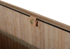 HOMCOM Wäschekorb Wäschebox Wäschesammler Mit Deckel Segeltuchsack Segeltuch + Bambus Natur 100L 52 X 32 X 63 Cm -Homcom 5d91f8faf97fbcdb2b17e657cdd6287d