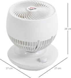 HOMCOM Tischventilator Umluftventilator 90° Kippfunktion 70° Oxidation 90° Schwenkbar Ventilator Lüfter 3 Geschwindigkeitsstufen ABS Kunststoff L Ø27 X 34H Cm 13 HOMCOM Tischventilator Umluftventilator 90° Kippfunktion 70° Oxidation 90° Schwenkbar Ventilator Lüfter 3 Geschwindigkeitsstufen ABS Kunststoff L Ø27 X 34H Cm -Homcom 602ecbaa5c7445a250f535dacd8c0767