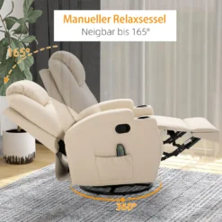 HOMCOM Massagesessel Relaxsessel Fernsehsessel Massagefunktion 5 Massage-Modi Liegefunktion Kunstleder Holz Metall Schaumstoff Cremeweiß 84 X 92 X 109 Cm 18 HOMCOM Massagesessel Relaxsessel Fernsehsessel Massagefunktion 5 Massage-Modi Liegefunktion Kunstleder Holz Metall Schaumstoff Cremeweiß 84 X 92 X 109 Cm -Homcom 650f52d4c2e74a702036ee967268813f