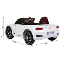 HOMCOM Kinderauto Kinderfahrzeug Elektroauto Bentley GT Mit Fernbedienung Kinder Weiß 108 X 60 X 43cm -Homcom 66c52fea281f0d624cef560d68db9548