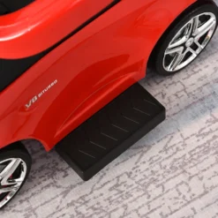 HOMCOM Rutschauto Rutscher Kinderauto Von Mercedes Benz Kinderfahrzeug Schub- Und Haltestange Mit Rückenlehne / Schutzbügel, Lauflernhilfe Für Babys 12-36 Monate (Rot) -Homcom 690e6eff54a0437cb6f1dbd4c94758b1