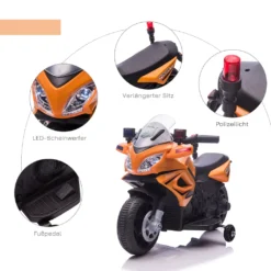 HOMCOM Kinder Polizei Elektromotorrad Polizeimotorrad Elektroauto Kinderwagen Für 18 Bis 36 Monaten Mit 2 Scheinwerfer Polizeilichter Elektroquad Orange+Schwarz 69 X 39 X 43 Cm 15 HOMCOM Kinder Polizei Elektromotorrad Polizeimotorrad Elektroauto Kinderwagen Für 18 Bis 36 Monaten Mit 2 Scheinwerfer Polizeilichter Elektroquad Orange+Schwarz 69 X 39 X 43 Cm -Homcom 6cc90801c4fa8cbf3cedf2e1e7e995a2