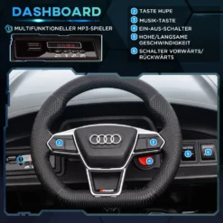 HOMCOM Kinder Elektroauto, Kinderauto Mit 2,4G Ferbedienung, Kinderfahrzeug Mit Hupe & Musik & Scheinwerfer, Elektrofahrzeuge Für Kinder Ab 3 Jahre, Schwarz -Homcom 6d4808a289faaa2b5db6c2994829374b