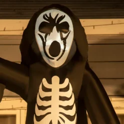 HOMCOM Halloween Deko Geister Skelett Aufblasbares Gespenst Mit Weißen LEDs Geist Halloween Lichter Mit Gebläse 140 X 105 X 270 Cm 18 HOMCOM Halloween Deko Geister Skelett Aufblasbares Gespenst Mit Weißen LEDs Geist Halloween Lichter Mit Gebläse 140 X 105 X 270 Cm -Homcom 6ed9231d797e40cff6431642e3aa65c3