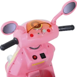 HOMCOM Elektro Kindermotorrad Elektromotorrad Kinderelektroauto Kinderfahrzeug Dreirad, 6V, Metall+PP, 108x51x75cm (Rosa+Gelb) -Homcom 71bf78852a87dacc6034662fd3a0262f
