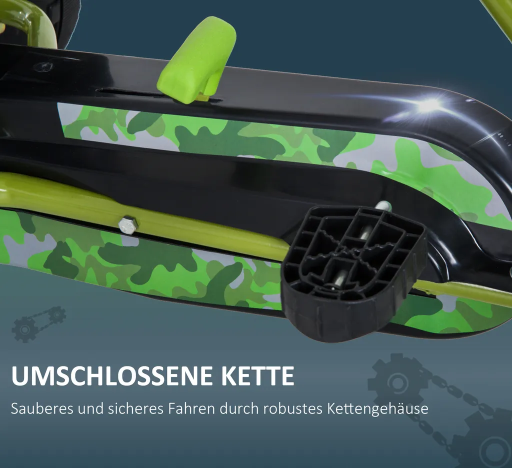 HOMCOM Kinder Go Kart Tretauto Tretfahrzeug Kinderfahrzeug Mit Verstellbarem Sitz Pedalfahrzeug Mit Handbremse Ab 3 Jahren Grün 95 X 66,5 X 57cm 9 HOMCOM Kinder Go Kart Tretauto Tretfahrzeug Kinderfahrzeug Mit Verstellbarem Sitz Pedalfahrzeug Mit Handbremse Ab 3 Jahren Grün 95 X 66,5 X 57cm – Bild 7