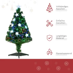 HOMCOM Weihnachtsbaum 0,9 M Christbaum Kunsttanne 90 Äste Mit LED-Lichtern Anti-Rutsch-Pads Zerlegbar Glasfaser-Farbwechsler PVC Metall Grün 45 X 45 X 90 Cm 14 HOMCOM Weihnachtsbaum 0,9 M Christbaum Kunsttanne 90 Äste Mit LED-Lichtern Anti-Rutsch-Pads Zerlegbar Glasfaser-Farbwechsler PVC Metall Grün 45 X 45 X 90 Cm -Homcom 72103ee20c5fe28b91b80157f7b6975a