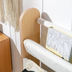 HOMCOM Kinderbett Jugendbett Hausbett Mit Betttasche Spielzeugtasche Ab 3 Jahre Holzbett Kinderzimmer Spielbett Einzelbett Kiefernholz Weiß+Natur 229 X 98 X 95 Cm -Homcom 721b3601cb361dccfca4390d7915cd9c