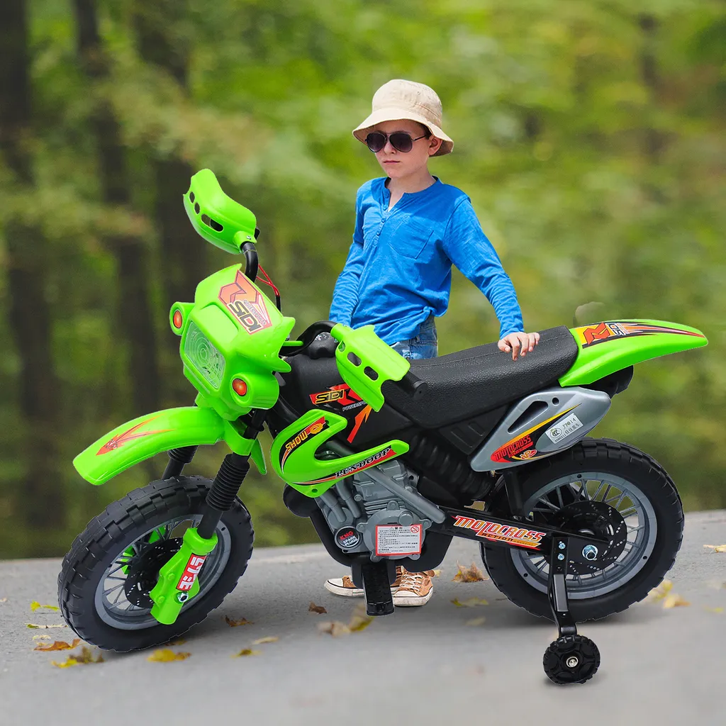 HOMCOM Kinderauto Kinderwagen Elektroauto Kinderfahrzeug Kindermotorrad Quad Elektroquad Kinderquad Elektromotorrad (Motorrad/grün) 4 HOMCOM Kinderauto Kinderwagen Elektroauto Kinderfahrzeug Kindermotorrad Quad Elektroquad Kinderquad Elektromotorrad (Motorrad/grün) – Bild 2