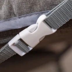 HOMCOM Baby Beistellbett Kinderbett Reisebett Für 0-6 Monate Baby Stubenwagen Mit Matratze Netzfenster Transporttasche Höhenverstellbar Faltbar Metall Oxfordstoff Grau -Homcom 753b91b739062970b94b405e81846b35