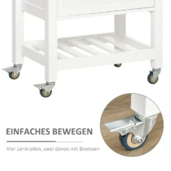 HOMCOM Küchenwagen Küchenrollwagen Servierwagen Mit Einer Schublade Geschlossenen Schrank Regalboden Und Handtuchhalter 4 Lenkrollen MDF Gummiholz Weiß+Eiche 63,5 X 40 X 90 Cm 14 HOMCOM Küchenwagen Küchenrollwagen Servierwagen Mit Einer Schublade Geschlossenen Schrank Regalboden Und Handtuchhalter 4 Lenkrollen MDF Gummiholz Weiß+Eiche 63,5 X 40 X 90 Cm -Homcom 76a064c0dd75a7a218c714560a643428
