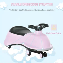 HOMCOM Rutscherauto Bobbycars Rutscher Kinderfahrzeug 5 PolyurethanBlitzräder Kinderauto Mit Aufbewahrungsbox Für Kinder Von 18 Bis 48 Monaten Rosa+Schwarz 77x34x35 Cm 15 HOMCOM Rutscherauto Bobbycars Rutscher Kinderfahrzeug 5 PolyurethanBlitzräder Kinderauto Mit Aufbewahrungsbox Für Kinder Von 18 Bis 48 Monaten Rosa+Schwarz 77x34x35 Cm -Homcom 76f0879cbeeabc0c9eb3f6b489135787
