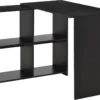 HOMCOM Eckschreibtisch Schreibtisch L-förmiger Schreibtisch Computertisch PC Laptop-Spieltisch Winkel Staufach Büro Schwarz 100 X 90 X 75 Cm -Homcom 773e50bf99e470adc9183e494ff320b6