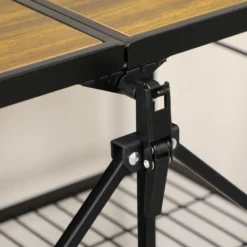 HOMCOM Rollwagen, Klappbarer Küchenwagen, Servierwagen Mit 3 Ebenen, Griff, Küchenregal Auf 4 Rollen Für Esszimmer, Wohnzimmer, Stahl, Braun+Schwarz, 68 X 35 X 85 Cm 19 HOMCOM Rollwagen, Klappbarer Küchenwagen, Servierwagen Mit 3 Ebenen, Griff, Küchenregal Auf 4 Rollen Für Esszimmer, Wohnzimmer, Stahl, Braun+Schwarz, 68 X 35 X 85 Cm -Homcom 777991c1545f60824258f9a92ab4849f