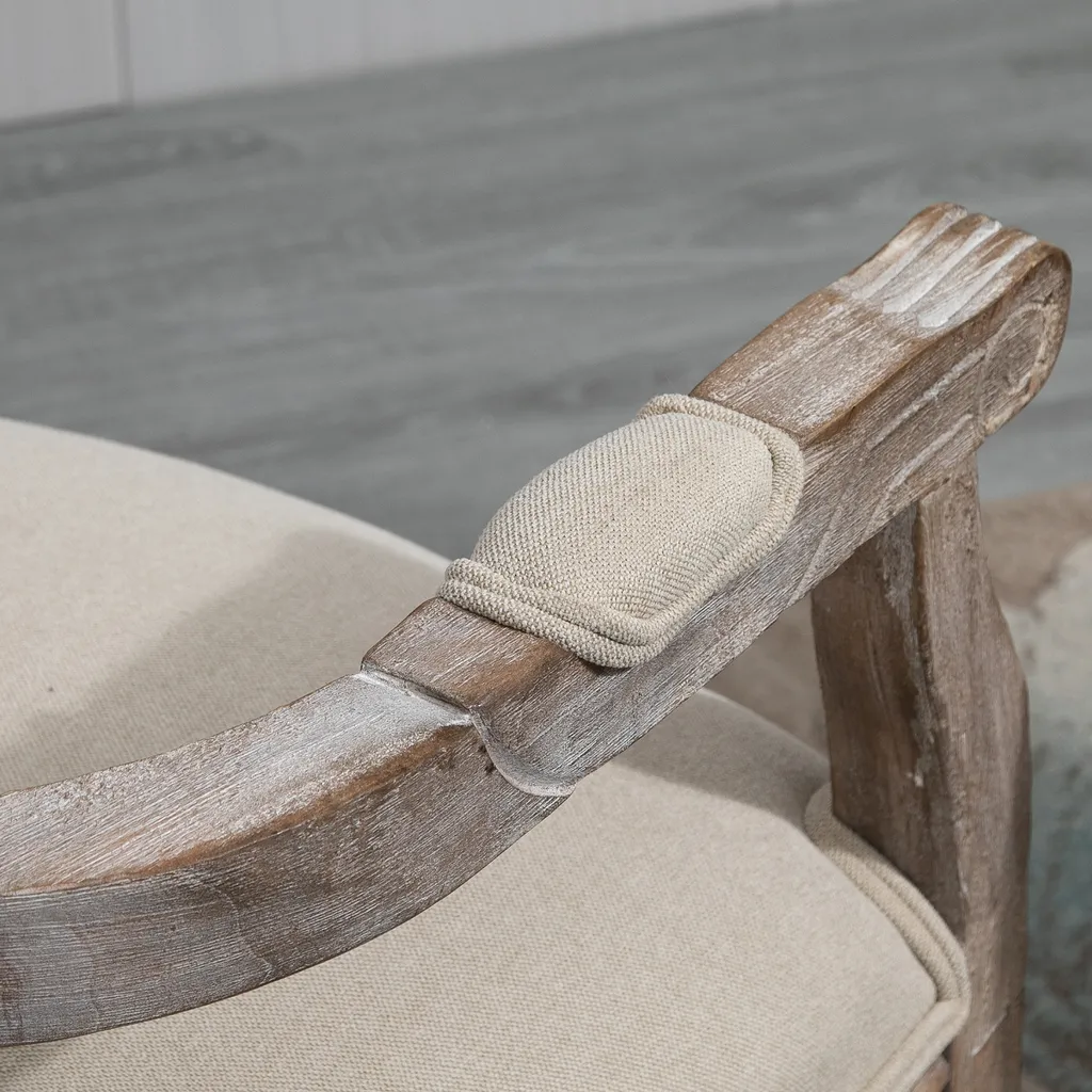 HOMCOM Esszimmerstuhl Retro-Design Küchenstuhl Mit Armlehnen Polsterstuhl Für Wohnzimmer Gummiholz Cremeweiß+ Helle Holzfarbe 56 X 55,5 X 96 Cm 12 HOMCOM Esszimmerstuhl Retro-Design Küchenstuhl Mit Armlehnen Polsterstuhl Für Wohnzimmer Gummiholz Cremeweiß+ Helle Holzfarbe 56 X 55,5 X 96 Cm – Bild 10