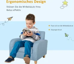 HOMCOM Kindersessel Kindersofa Mit Dickem Schaumstoff Und Dicken Sitzkissen Kindercouch Stuhl Liegesofa Mit Anti-Rutsch-Füßen Für 3-8 Jahre Kinder Holz Leinen Schaumstoff Blau 49x45x44,5 Cm 13 HOMCOM Kindersessel Kindersofa Mit Dickem Schaumstoff Und Dicken Sitzkissen Kindercouch Stuhl Liegesofa Mit Anti-Rutsch-Füßen Für 3-8 Jahre Kinder Holz Leinen Schaumstoff Blau 49x45x44,5 Cm -Homcom 7aa5358b3586854ac83dd1722de140b3