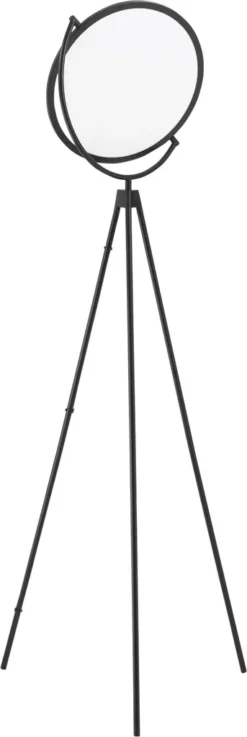 HOMCOM Stehlampe Mit LED Um 350 Grad Verstellbar Stehleuchte Lampe Industrielle Standlampe ABS Schwarz 60 X 60 X 163 Cm