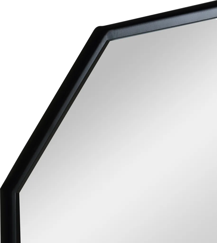 HOMCOM 61 X 61cm Achteck Wandspiegel Hängespiegel Wohnzimmerspiegel Mit Regal Industrie-Design Für Schlafzimmer Schwarz 10 HOMCOM 61 X 61cm Achteck Wandspiegel Hängespiegel Wohnzimmerspiegel Mit Regal Industrie-Design Für Schlafzimmer Schwarz – Bild 8