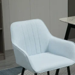 HOMCOM 2er Set Esszimmerstühle Essstühle Polsterstuhl Mit Atmungsaktivem Leinenbezug Wohnzimmerstuhl Sessel Küchenstuhl Mit Rückenlehne Armlehne Und Metallbeinen Leinen Blau 59,5 X 56,5 X 81 Cm 18 HOMCOM 2er Set Esszimmerstühle Essstühle Polsterstuhl Mit Atmungsaktivem Leinenbezug Wohnzimmerstuhl Sessel Küchenstuhl Mit Rückenlehne Armlehne Und Metallbeinen Leinen Blau 59,5 X 56,5 X 81 Cm -Homcom 80a2b3f34515acdf3dd6407cf65d921b