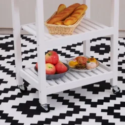 HOMCOM Servierwagen, Küchenwagen Mit Handtuchhalter, Küchentrolley, Beistellwagen Mit Schublade, Weiß, 64 X 39 X 84,5 Cm 17 HOMCOM Servierwagen, Küchenwagen Mit Handtuchhalter, Küchentrolley, Beistellwagen Mit Schublade, Weiß, 64 X 39 X 84,5 Cm -Homcom 8199c64fdef23dc53547b13f2ef9a682