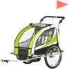 HOMCOM Kinderanhänger Fahrradanhänger Für 2 Kinder Mit Universalkupplung 155 X 88 X 108cm Grün -Homcom 82864029 1