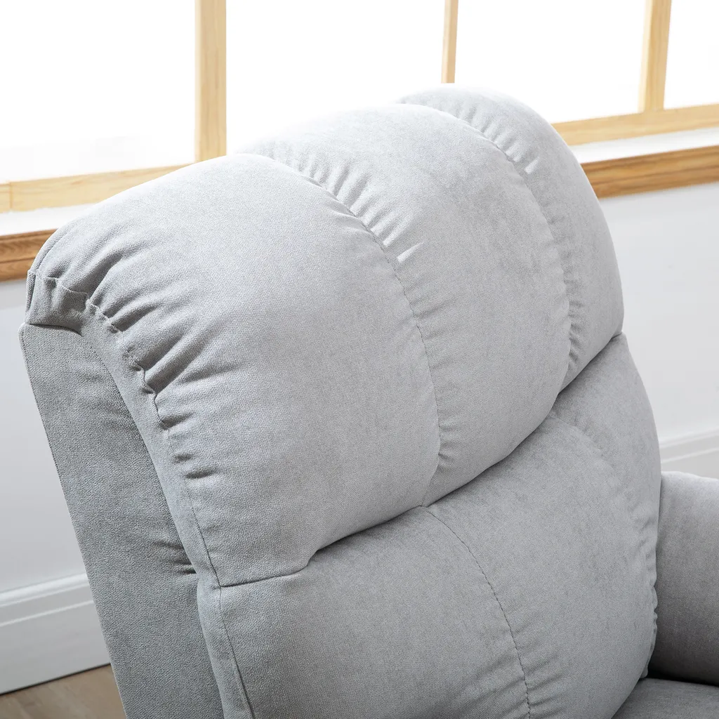 HOMCOM Massagesessel Aufstehhilfe Elektrischer Relaxsessel Mit Wärmefunktion Verstellbarer Winkel USB Fernbedienung Kurzplüsch Grau 83 X 95 X 105 Cm 9 HOMCOM Massagesessel Aufstehhilfe Elektrischer Relaxsessel Mit Wärmefunktion Verstellbarer Winkel USB Fernbedienung Kurzplüsch Grau 83 X 95 X 105 Cm – Bild 7