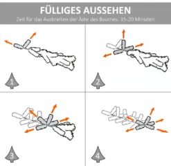 HOMCOM Künstlicher Weihnachtsbaum 1,5 M Christbaum Tannenbaum 416 Äste Metallfuß PET Grün -Homcom 849f555d404efe2b86d20590a83c1aeb