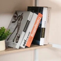 HOMCOM Schreibtisch Für Arbeitszimmer Computertisch Bürotisch Heimbüro Modernes Design Spanplatte Metall Natur 120 X 60 X 75 Cm -Homcom 858c267d25fb2e41ffa5a9763910339f