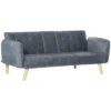 HOMCOM 2-1 Design Schlafsofa Klappsofa 3-Sitzer Stoffsofa Chaiselongue Bettsofa Sofagarnitur Verstellbarer Winkel Dunkelgrau 183 X 87 X 75 Cm -Homcom 85b9c7f91cec00f114bb463002000058