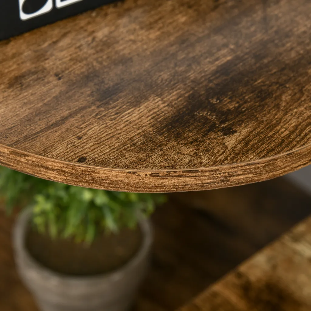 HOMCOM 2-IN-1Schreibtisch Bücherregal Computertisch Bürotisch Mit Schubladen Und Rollen Spanplatte Metall Schwarz Rustikales Braun 140 X 60 X 122 Cm 10 HOMCOM 2-IN-1Schreibtisch Bücherregal Computertisch Bürotisch Mit Schubladen Und Rollen Spanplatte Metall Schwarz Rustikales Braun 140 X 60 X 122 Cm – Bild 8