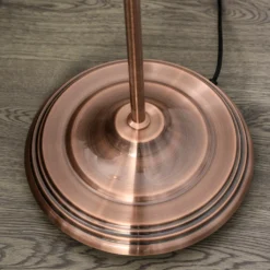 HOMCOM Stehlampe, Industrielle Stehleuchte Mit Verstellbarem Schirm, Standleuchte E27 Fassung, Metall, Rotbronze, 68,5 X 25 X 148cm -Homcom 88e4e997bf69795a52b9c0165f5ca066