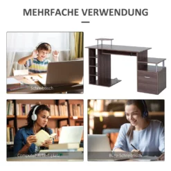 HOMCOM Computertisch Schreibtisch Bürotisch PC Tisch Arbeitstisch Kombitisch Braun 16 HOMCOM Computertisch Schreibtisch Bürotisch PC Tisch Arbeitstisch Kombitisch Braun -Homcom 891e26e5b3d786e4099781c9b4b43f1e