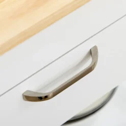 HOMCOM Küchenwagen, Rollwagen, Küchenschrank Mit Arbeitsplatte Aus Gummiholz, Trolley, Beistellwagen Auf Rollen, Servierwagen Mit Schublade, Werkzeugkasten Für Küche, Weiß, 89 X 48 X 89 Cm -Homcom 8a0f29d3a1434ca59484ab70338b3c31