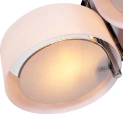 HOMCOM Deckenlampe Deckenleuchte Kronleuchter 40W Leuchte 3-flammig Chrom Acryl E27, Warmweiß, Ø64xH20cm -Homcom 8a1480c891b2dbb6b3e885ed5ead8b08