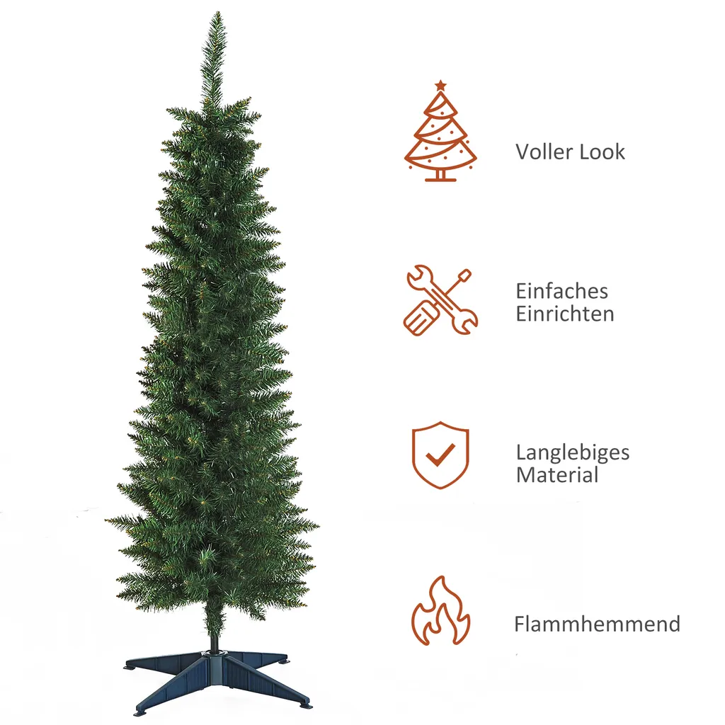 HOMCOM Weihnachtsbaum 1,5 M Christbaum Kunsttanne 294 Äste Zerlegbar PVC Grün ∅46 X 150 Cm 6 HOMCOM Weihnachtsbaum 1,5 M Christbaum Kunsttanne 294 Äste Zerlegbar PVC Grün ∅46 X 150 Cm – Bild 4