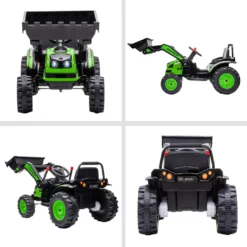 HOMCOM Kinder Elektrobagger Sitzbagger Für Kinder Aufsitzbagger Geländewagen Traktor Elektrisch Zum Fahren Mit Musik Schaufel Armen 3–5 Jahre PP-Kunststoff Stahl Grün 132 X 62 X 65 Cm 13 HOMCOM Kinder Elektrobagger Sitzbagger Für Kinder Aufsitzbagger Geländewagen Traktor Elektrisch Zum Fahren Mit Musik Schaufel Armen 3–5 Jahre PP-Kunststoff Stahl Grün 132 X 62 X 65 Cm -Homcom 8c3730eccead4ea83a60d1e32db30eb4
