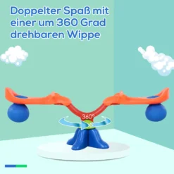 HOMCOM Kinder Gartenwippe 360° Drehbare Wippe Karussellwippe Für 3-8 Jahre Kunststoff Mehrfarbig 126 X 39,5 X 66 Cm -Homcom 8c91d280a52733dc8c6592c1a6445519