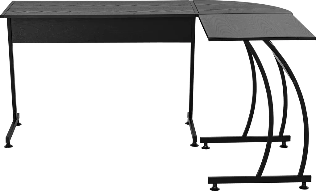 HOMCOM L-Form Computertisch Eckschreibtisch Arbeitstisch Minimalistisch Spanplatte Metall Platzsparender Gaming PC Workstation Für Home-Office Schwarz 112,5L X 152B X 74H Cm 7 HOMCOM L-Form Computertisch Eckschreibtisch Arbeitstisch Minimalistisch Spanplatte Metall Platzsparender Gaming PC Workstation Für Home-Office Schwarz 112,5L X 152B X 74H Cm – Bild 5