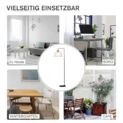 HOMCOM Stehlampe Standleuchte Retrodesign Vintage Standleuchte Sockel E27 Für Schlafzimmer Esszimmer 40W Retro Stehleuchte Metall Ratten Schwarz 44 X 34 X 154cm 16 HOMCOM Stehlampe Standleuchte Retrodesign Vintage Standleuchte Sockel E27 Für Schlafzimmer Esszimmer 40W Retro Stehleuchte Metall Ratten Schwarz 44 X 34 X 154cm -Homcom 909a30bf775971104940301ca313a933