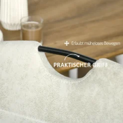 HOMCOM 4er Set Freischwinger Esszimmerstühle Stuhl Küchenstühle Mit Griffmulde Und Metallgestell Schwingstühle Für Esszimmer Modernes Design Polyester Stahl Beige 44 X 58 X 99 Cm 17 HOMCOM 4er Set Freischwinger Esszimmerstühle Stuhl Küchenstühle Mit Griffmulde Und Metallgestell Schwingstühle Für Esszimmer Modernes Design Polyester Stahl Beige 44 X 58 X 99 Cm -Homcom 93611e7d059cff64d7ae53e03386598b