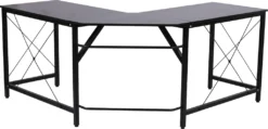 HOMCOM Computertisch Schreibtisch L-Form Eckschreibtisch Winkelschreibtisch MDF Schwarz 150 X 150 X 76 Cm 17 HOMCOM Computertisch Schreibtisch L-Form Eckschreibtisch Winkelschreibtisch MDF Schwarz 150 X 150 X 76 Cm -Homcom 9672966bc308a18d06a79b74e2443590