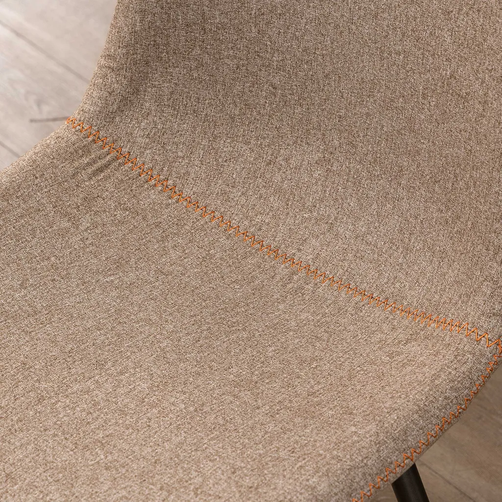 HOMCOM 2er Set Esszimmerstühle Küchenstuhl Essstühle Wohnzimmerstühle Polsterstühle Armlos Ergonomisch Im Skandi-Design Bezug Aus Leinen Stahl Hellbraun 47,5 X 55,5 X 77,5 Cm 10 HOMCOM 2er Set Esszimmerstühle Küchenstuhl Essstühle Wohnzimmerstühle Polsterstühle Armlos Ergonomisch Im Skandi-Design Bezug Aus Leinen Stahl Hellbraun 47,5 X 55,5 X 77,5 Cm – Bild 8