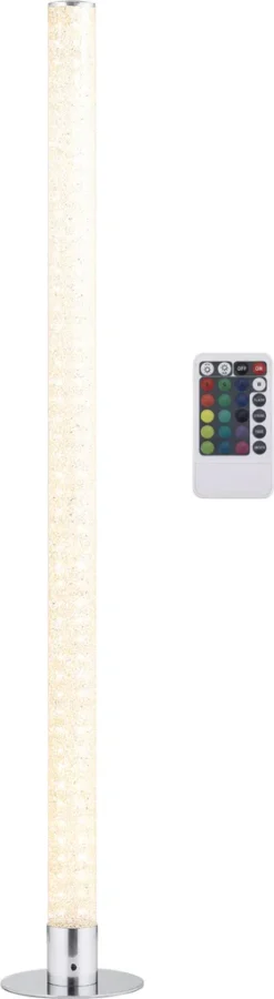 HOMCOM LED Stehlampe, 4 Modi Dimmbare Stehleuchte, 12 W Wohnzimmerlampe, RGB Standleuchte Mit 16 Farbwechsel, Fernbedienung Für Schlafzimmer, Spielraum Ø15 X 104 Cm