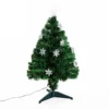 HOMCOM Weihnachtsbaum Christbaum Tannenbaum 12 LED-Lichter 90 Spitzen PVC Grün ∅45 X 90 Cm