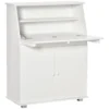 HOMCOM Sekretär Schreibtisch Kommode Schreibkommode Klappensekretär Platzsparender Computertisch Mit Schrank Weiß 82 X 38,5 X 107 Cm -Homcom 99d330c77109d67f36d37561fc512841