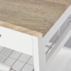 HOMCOM Küchenwagen, Servierwagen Mit Schublade Und Abnehmbarem Tablett Küchenrollwagen, Rollwagen Mit Arbeitsplatte, Kieferholz, Weiß, 37 X 37 X 82 Cm 19 HOMCOM Küchenwagen, Servierwagen Mit Schublade Und Abnehmbarem Tablett Küchenrollwagen, Rollwagen Mit Arbeitsplatte, Kieferholz, Weiß, 37 X 37 X 82 Cm -Homcom 9ca087ad56def0831c9ce0251ea826a8