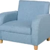 HOMCOM Kindersessel Kindersofa Mit Dickem Schaumstoff Und Dicken Sitzkissen Kindercouch Stuhl Liegesofa Mit Anti-Rutsch-Füßen Für 3-8 Jahre Kinder Holz Leinen Schaumstoff Blau 49x45x44,5 Cm -Homcom 9cb992f83af69c9c0569e282aa6aad86